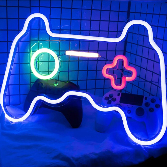 Newish custom neon gamepad shape for bedroom indoor use led neon rope lights