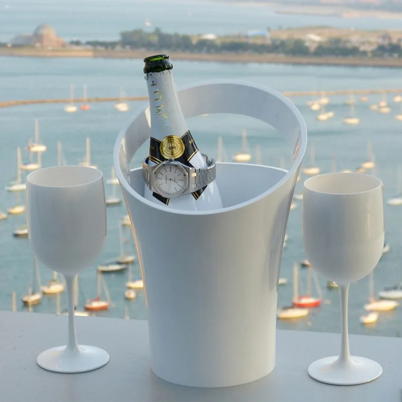 Factory Direct Sale Plastic Champagne Cup Food Grade Plastic Wine Bottle Unbreak Plastic Wine Glasses