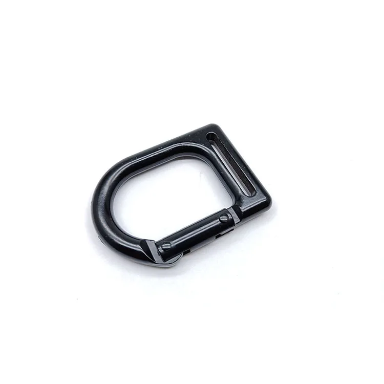 Black Tention Zinc Alloy Strap Buckle Making Accessories Yoga Swivel Snap Hook Carabiner Webbing carabiner