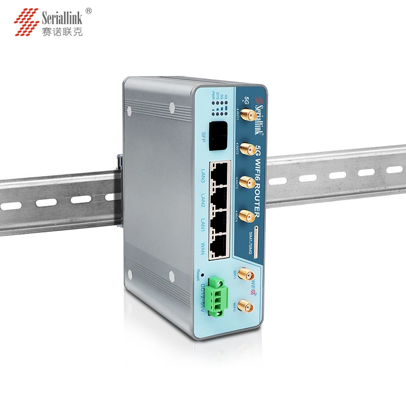 industrial 4 Lan Gigabit wi-fi 6 router ,1800Mbps industrial wi-fi 6 router with dual sim card wifi support 70+ concurrent users