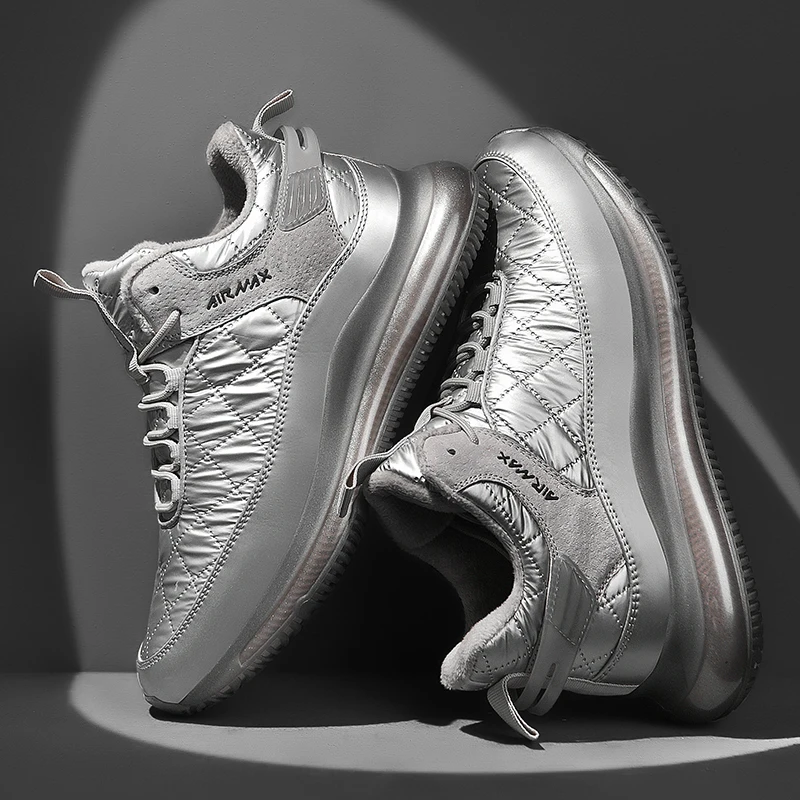 2022 Luxury Sneaker Winter Air Cushion Down Cloth Design Sneaker for Man Comfortable Casual Sports Shoes