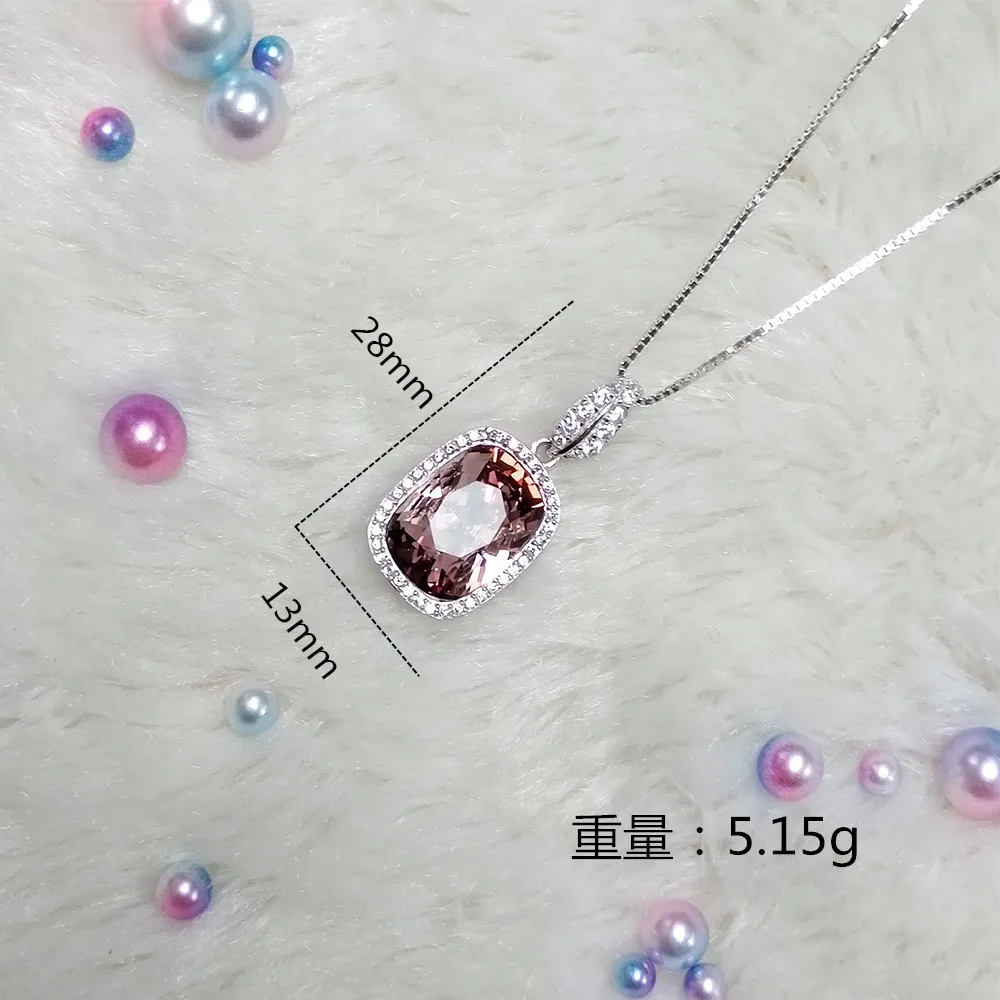 Fashion Accessories  Fuchsia Geometric Crystal Temperament Pendant Clavicle Chain For Best Friend Necklaces