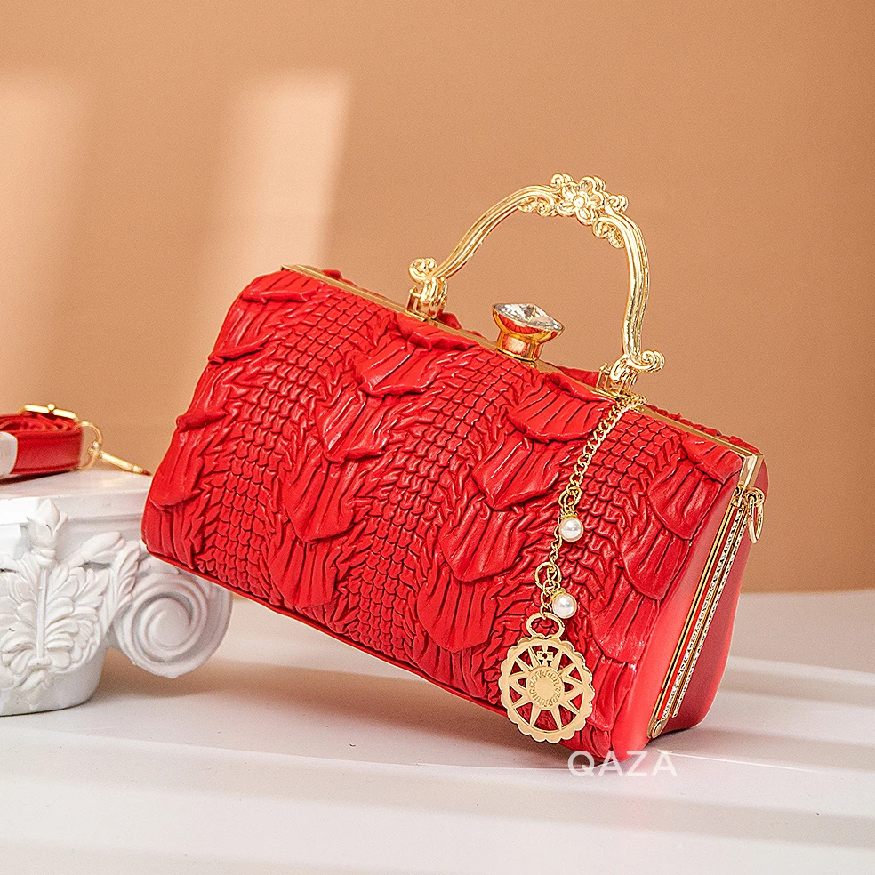 QAZA Custom private label luxury clutch bag evening crystal bags sacs de femmes en gros hand bags ladies luxury new design
