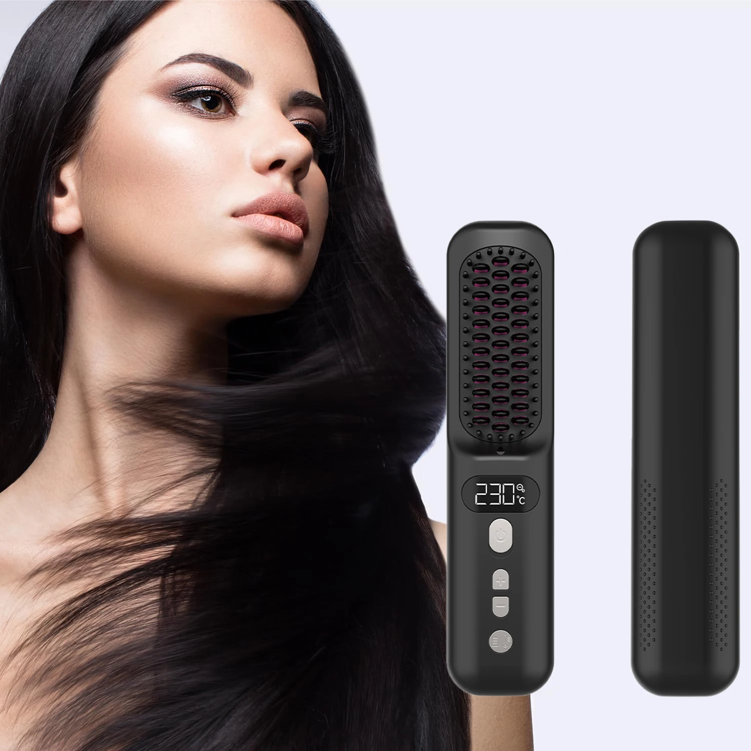 Professional Negative Ion Wireless Hair Straightener Comb for beauty