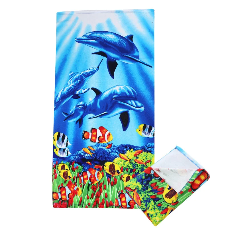 Custom Soft Microfiber Sublimated Digital Beach Towel Printed Logo Sport Bath Towel Colorful Personalized Beach Towel