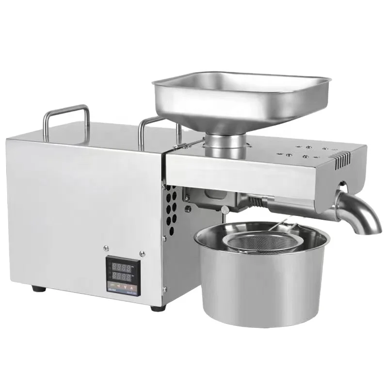 Oil press household small automatic stainless steel household electric walnut peanut flaxseed oil making machine