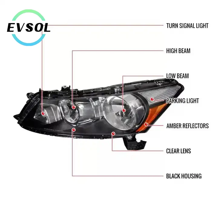 Evsol  Factory Auto Lighting System Car Lights LED Xenon Headlight  Front head lamp Headlamp For Honda Accord 2008