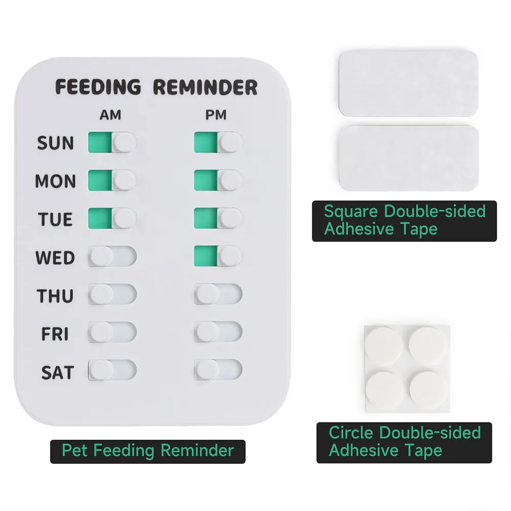 SUNNUO Pet Feeding Reminder Magnetic with Double Sided Adhesive
