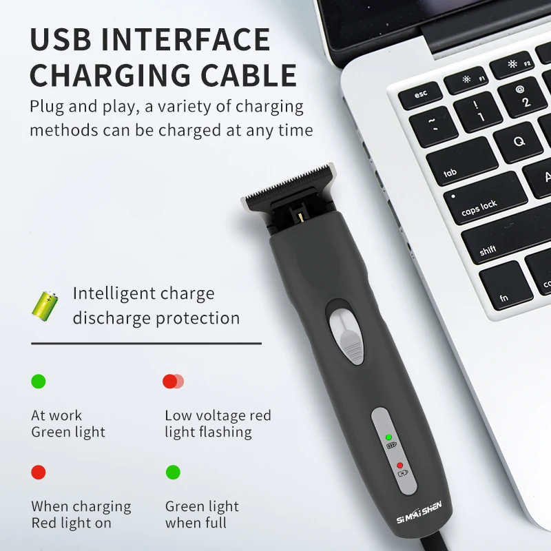 Iron Gray and Army Green Y1 Barber Clipper Cordless Professional Hair Clippers Rechargeable Hair Trimmer For Men