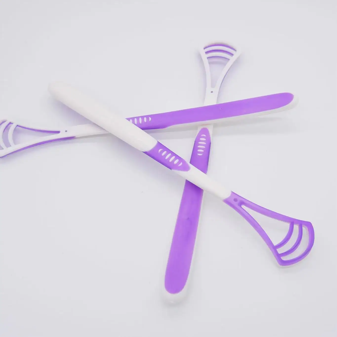 Portable Two side use  Oral Hygiene Care Clean Scraper Dental Tongue Cleaner