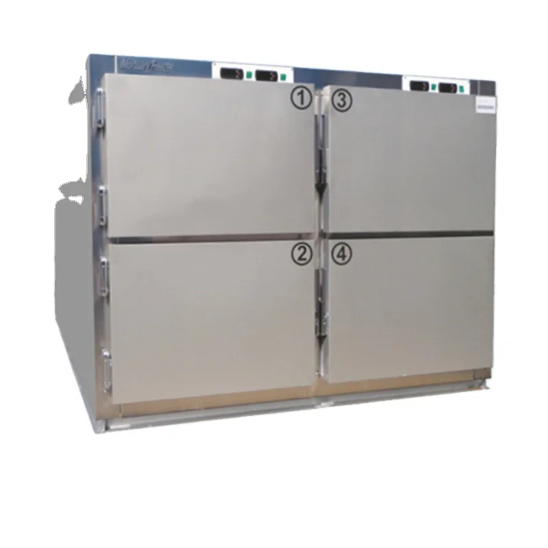 4 bodies Stainless Steel cadaver Mortuary morgue body freezer corpse refrigerator