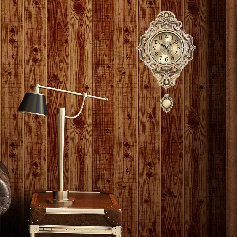 Light Luxury Style Brass Wall Clock For Villa Living Room Decoration Clock European Vintage Hanging Clock