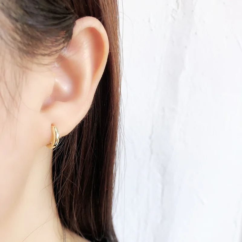  2020 новые INS 925 стерлингового серебра круглой формы простые серебряные серьги-кольца для женщин