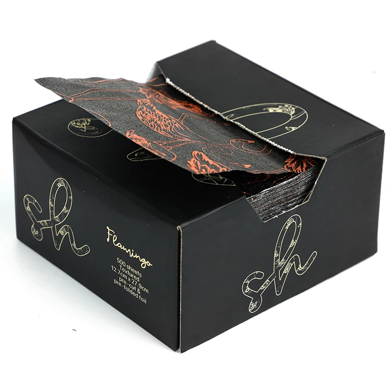 127*273mm* 15mic Custom Printed Pop up Foil Hair Salon Pop-up Aluminum Roll Hairdressing Foil