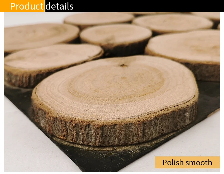 GUCI log pile wooden wall decoration mosaic rough original style wood decor idea