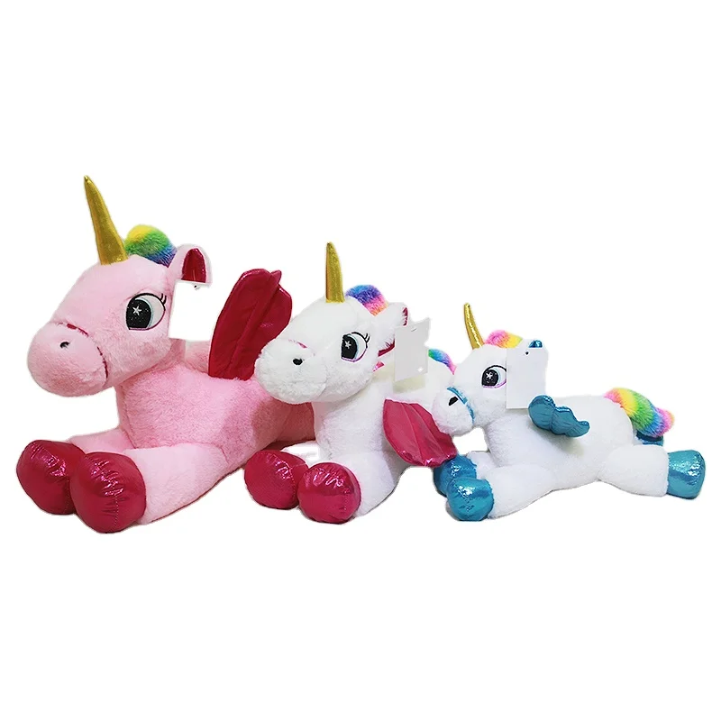 Custom Wholesale Stuffed Soft Unicorn Plush Slippers Toy Unicorn Toy big Stuffed Animal Plush For Gifts