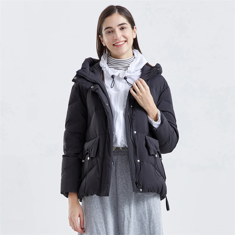 OEM fashion wholesale womens bubble coat hooded ladies winter jackets