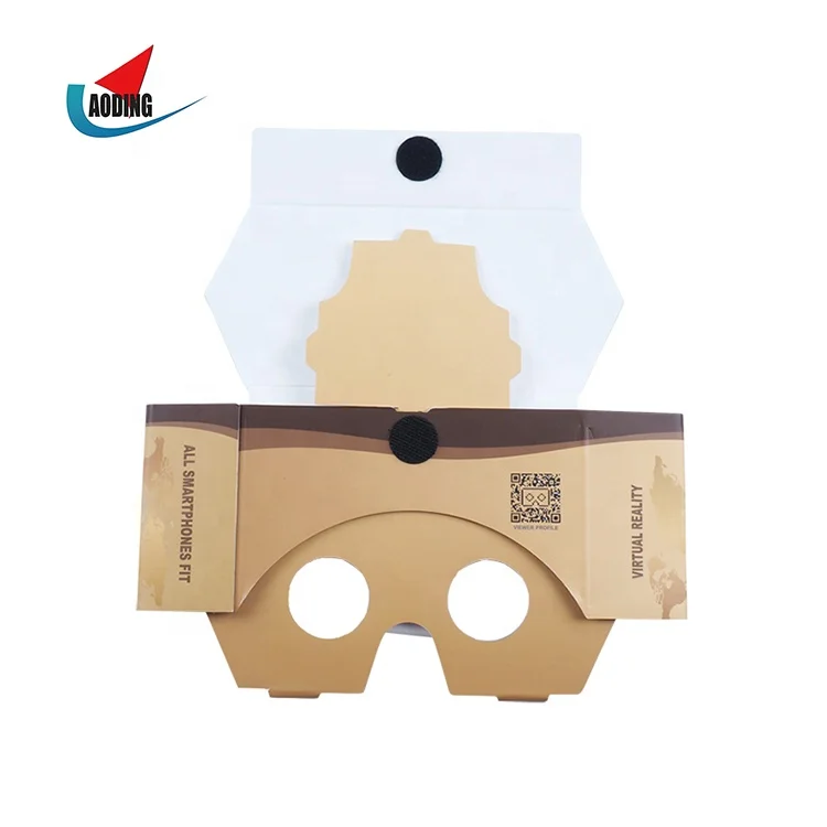 Branded Flat 3D VR Glasses Portable Virtual Reality VR BOX Foldable VR Cardboard Headset