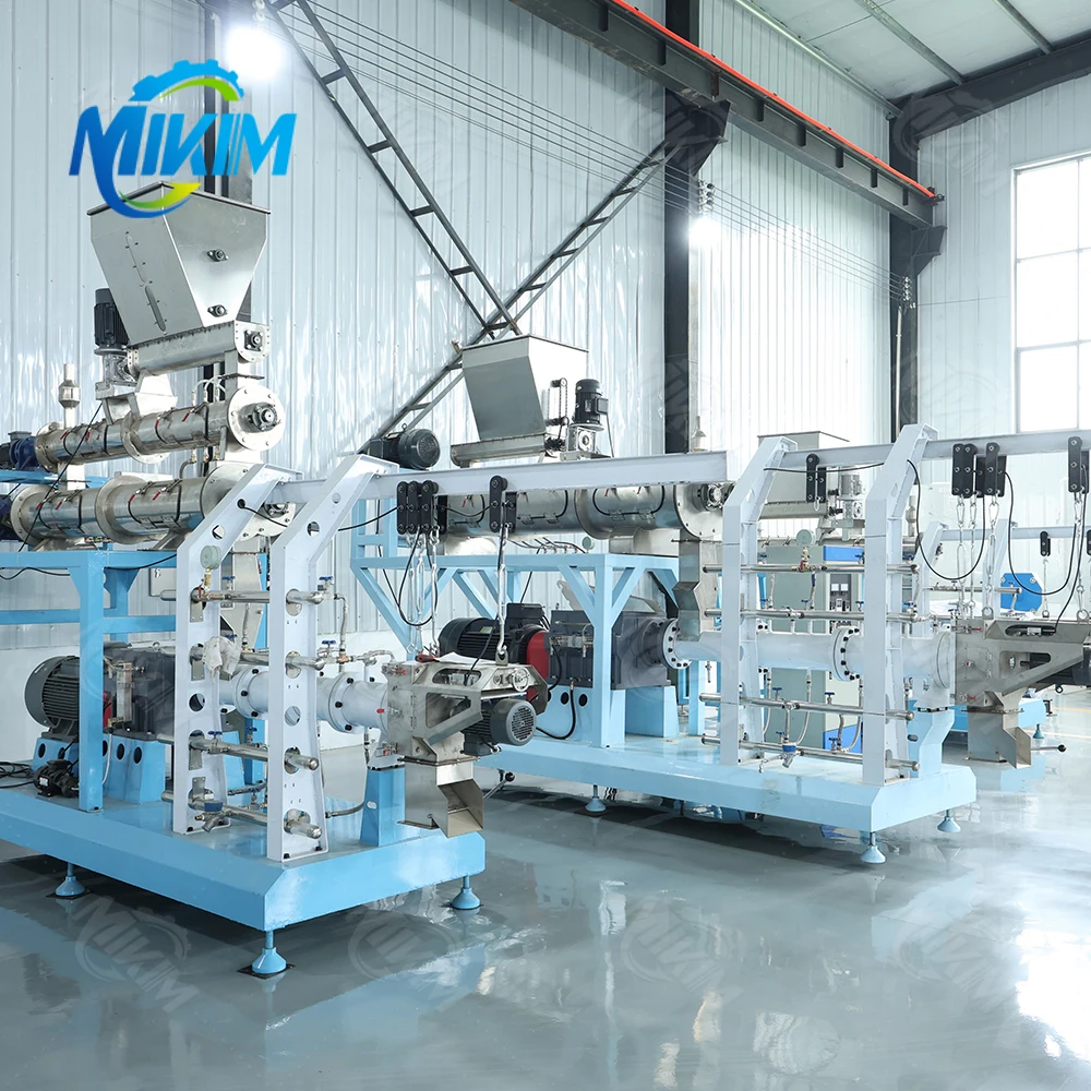 Wet Type Tilapia Floating Fish Feed Pellet Mill Extruder / Automatic Twin Screw Feed Extruder Making Machine