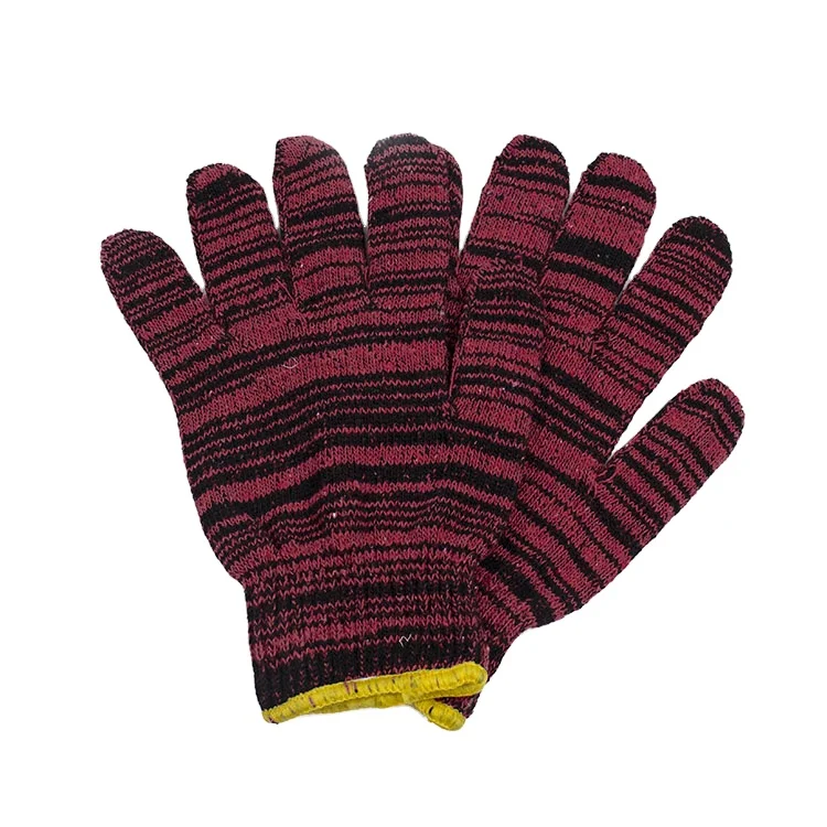 Wholesale manufacture Safety Gloves mix color cotton knitted hand construction work Gloves
