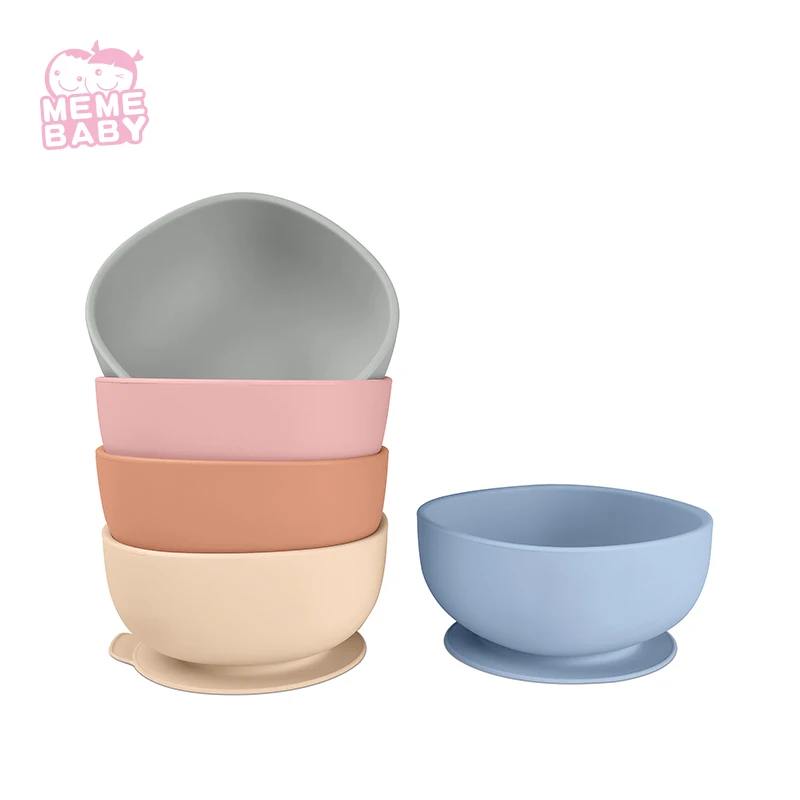 Amazon Top Seller Silicone Baby Bowl Non-slip Strong Suction Cup Toddler Infant Cute