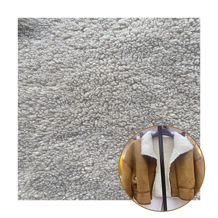 Waterproof Windproof Suede Bonded With Fur Microfleece Suede Leather Fabric For Winter Garment Fashion Luxury Coat