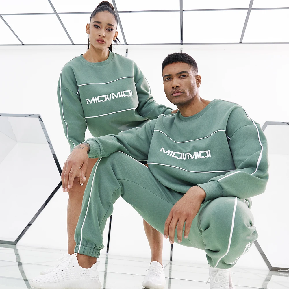 Custom Design Tracksuit Manufacturer Winter 2 Piece Hooded Jogger Wear Set Unisex Gym Training Jogging Clothes For Women