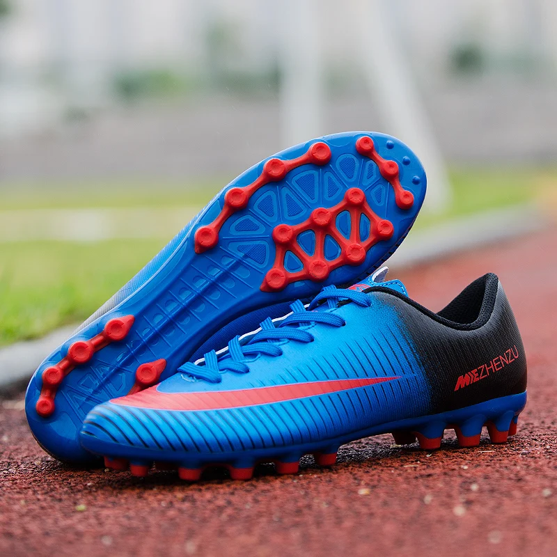 Knit Soccer Shoes Men Sneakers Training Ankle Ag/tf Outdoor Cleats Futsal Shoe Spike Women Crampon Football Turf Boots Kids