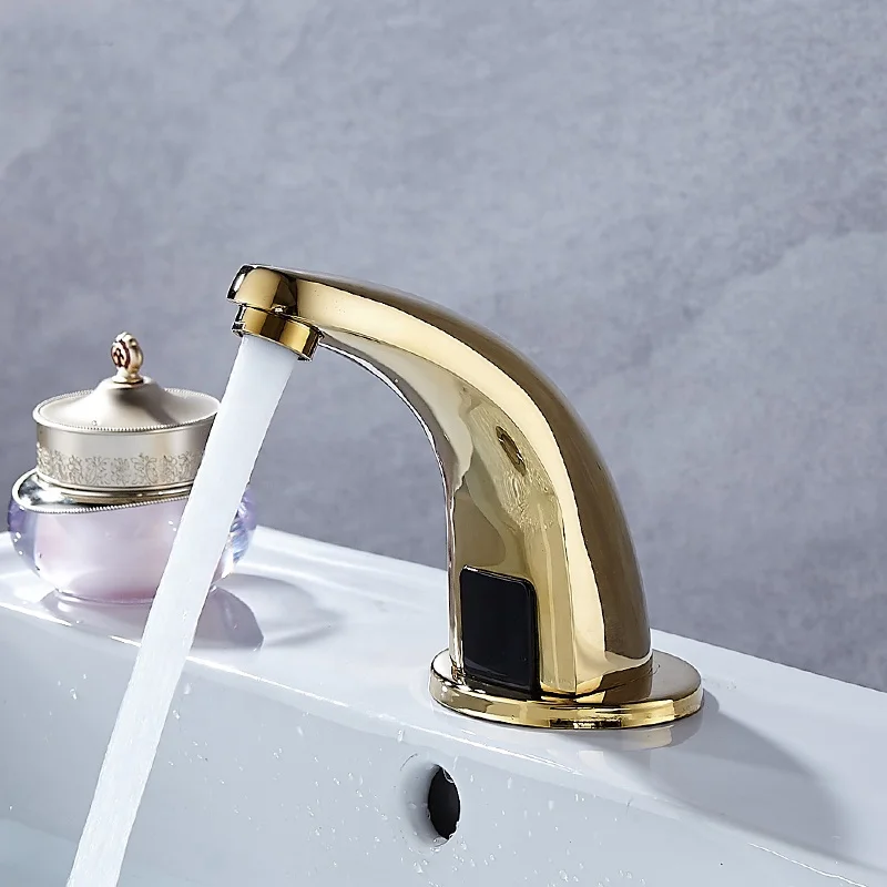 Smart Sink infrared Faucet Modern Faucet With Sensor Sanitary Ware Bathroom Sink Golden Basin Water Faucet