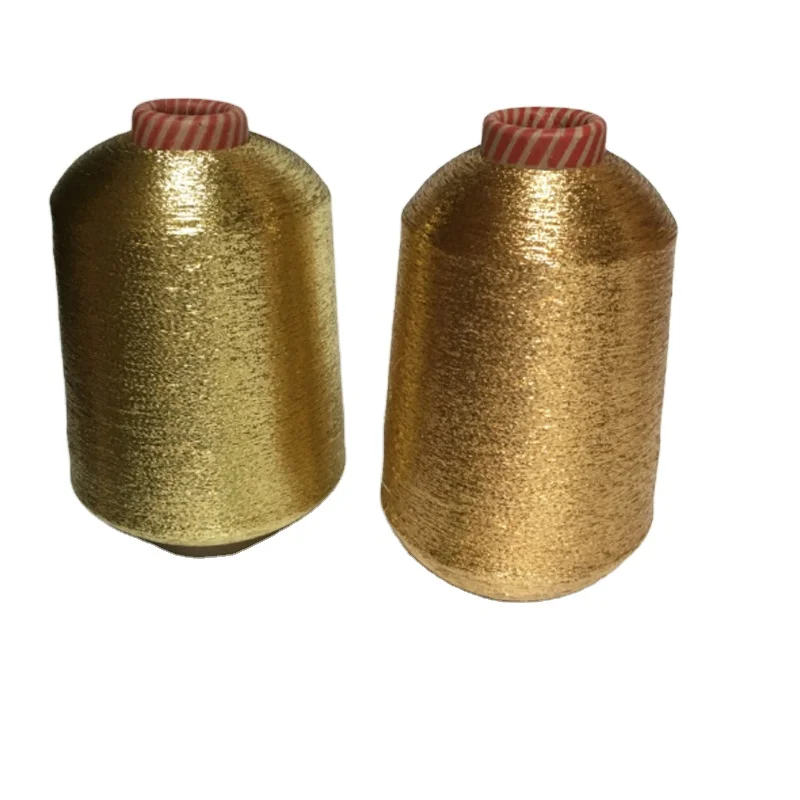 China supplier gold and silver mx type metallic polyester embroidery thread