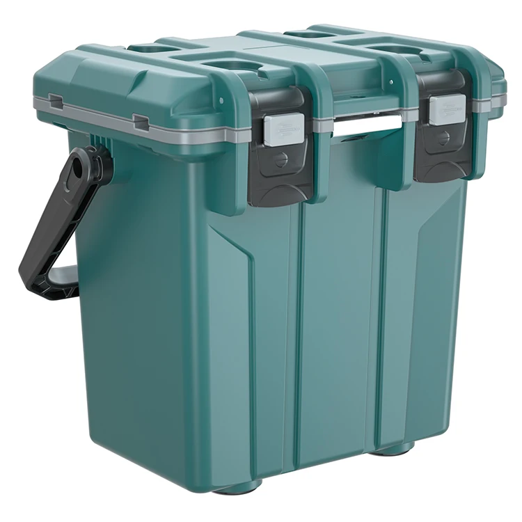 20L kayak ice chest chilly bin hunting and fishing rolling ice chest White portable lockable cooler box to keep drink cool chill