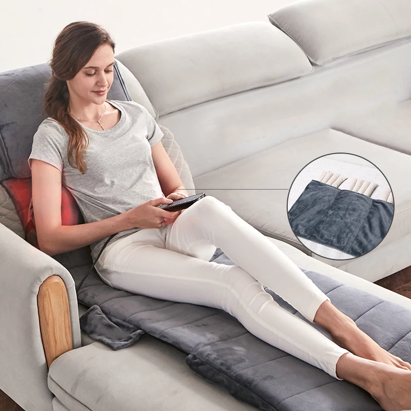 Infrared Electric Topper Folding Full Body Massager Mat Pad Shiatsu Heating Massage Bed Mattress