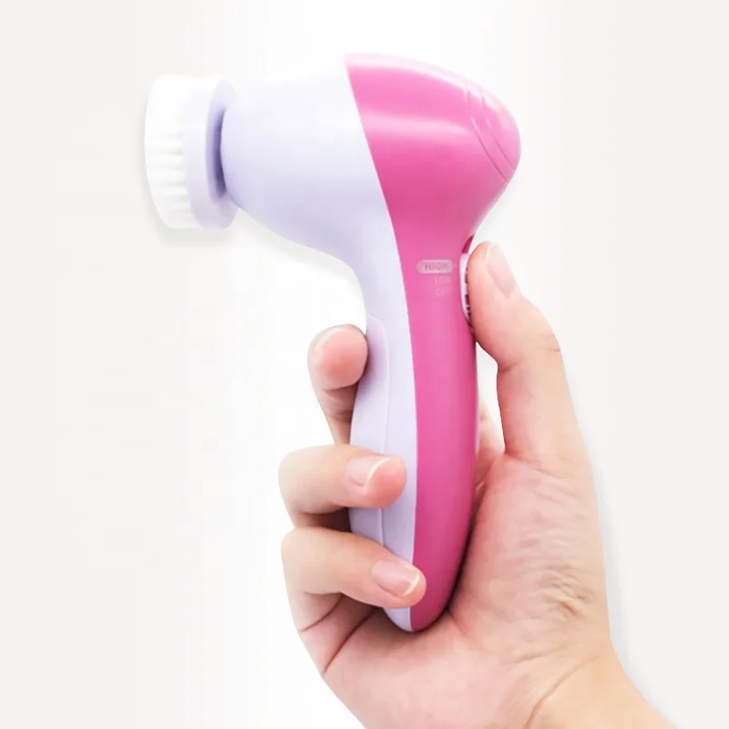On Sale Skin Care Beauty Device Electric Scrubber Massager Deep Cleansing Wireless Sonic Vibrating Rotating Facial Clean Brush