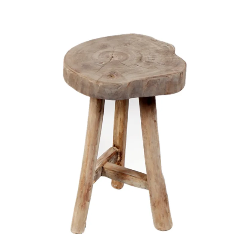 Outdoor Furniture Homemade Tractor Stool Rustic Indoor Decorative Natural Wooden Round Stools