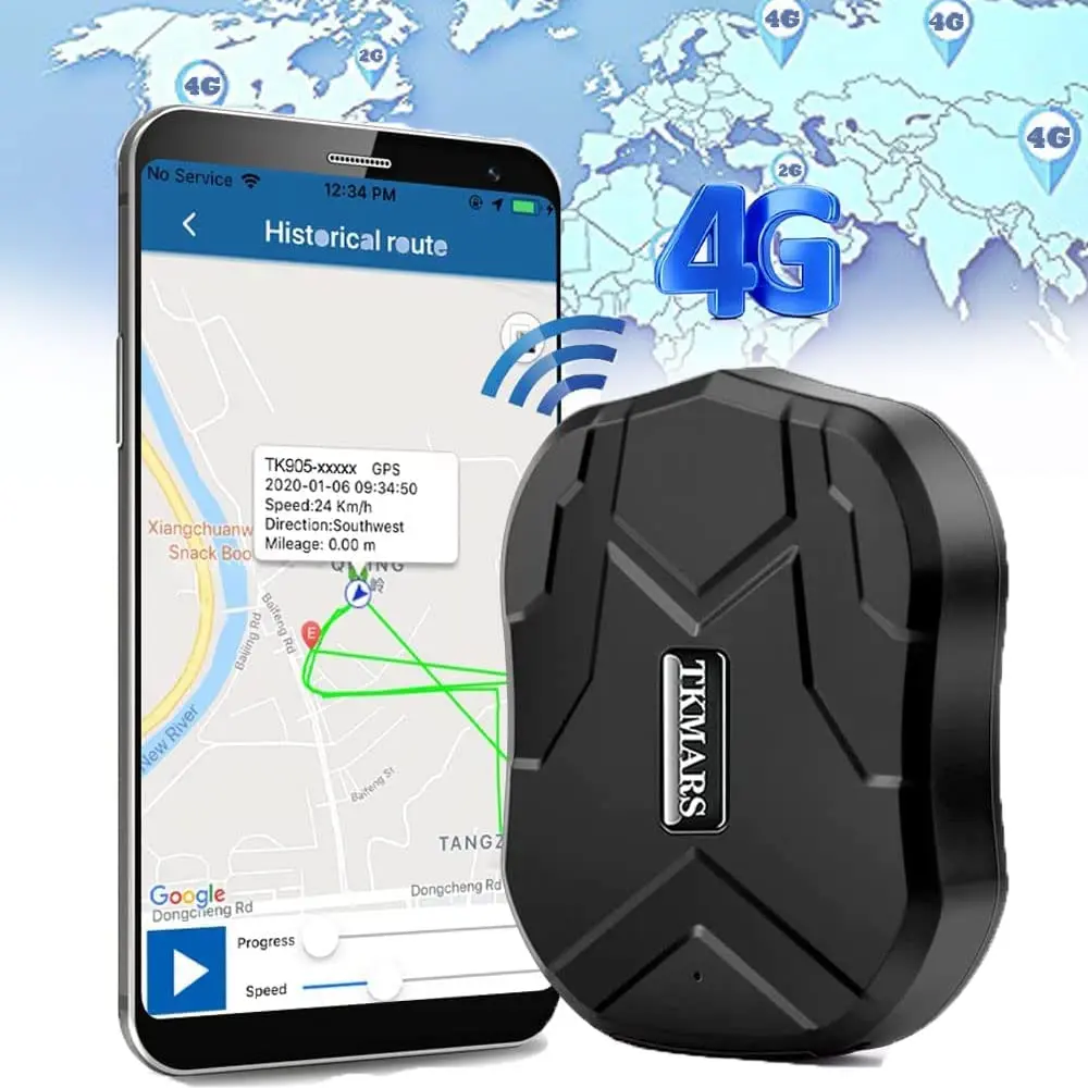 GPS Tracker 4G LTE MagneticTK905 5000mAh Rechargeable Battery 40 Days Standby Online Tracking Waterproof Car Tracker for Fleet