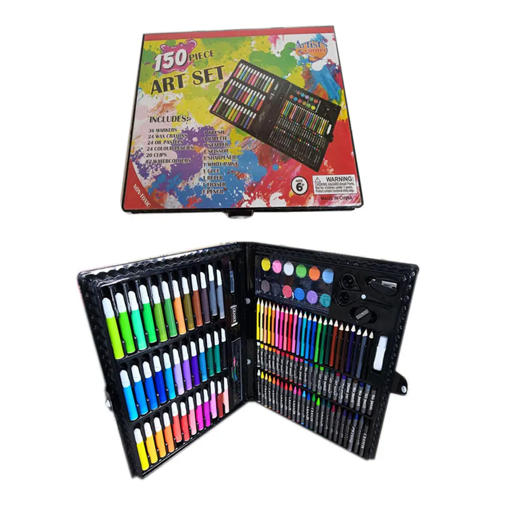 150PCS gift box coloring kids crayon pastel color pencil drawing art craft stationery gift set