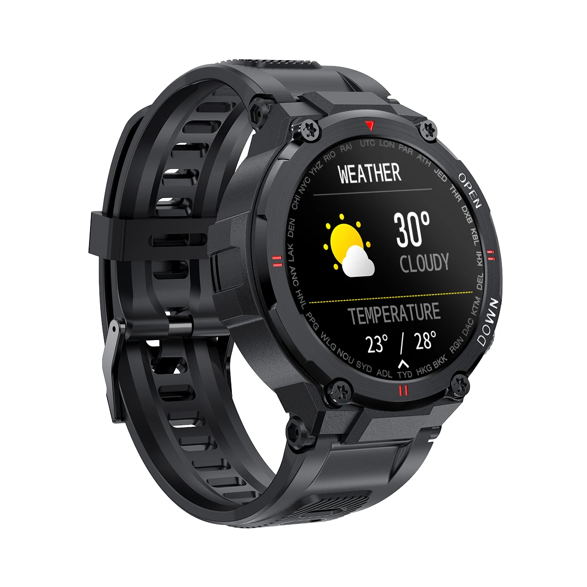 k22 OEM Customized Fitness Health 400 mAh Big Battery Bt Calling Smart Watches Fashion Outdoor Sport Watch K22