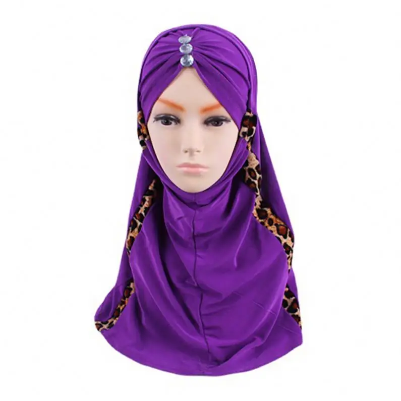 A 281 Hot Sale Lady Scarf Head Wraps Shawls Arab Turban Hats Elastic Ethnic Scarves Veil Muslim Women Splicing Hijab