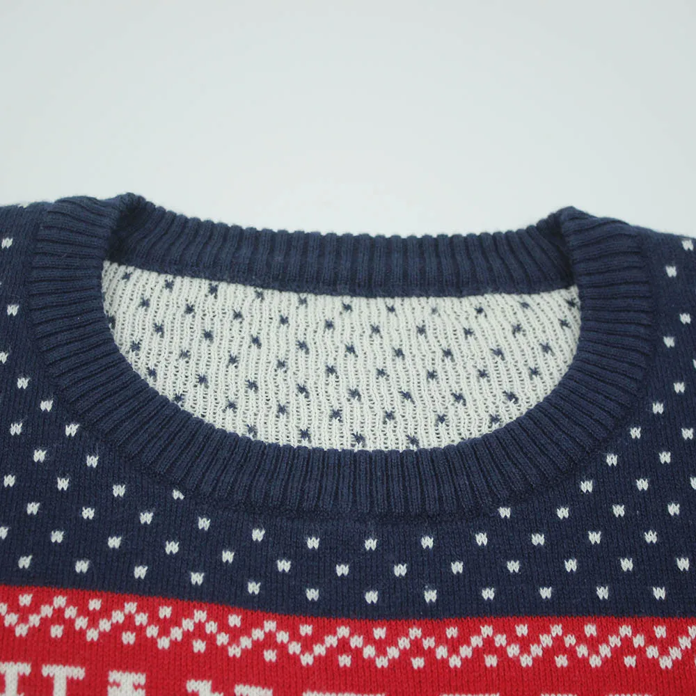 
Accept small order OEM jumpers manufacturer jacquard knitted custom christmas sweater 