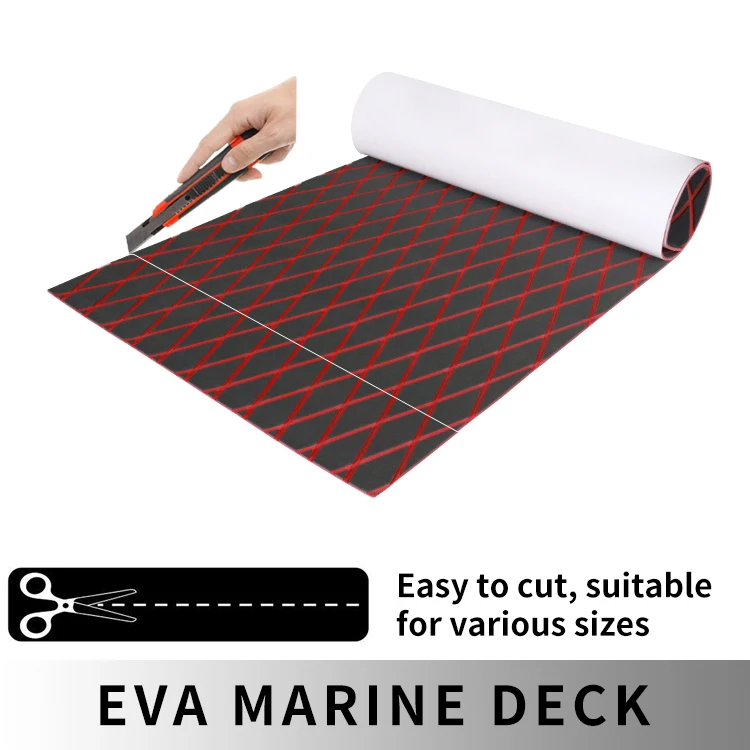 Wavefun Hot Sell Boat Deck Marine Floor Marine Flooring Faux Teak Eva Decking With Self Adhesive