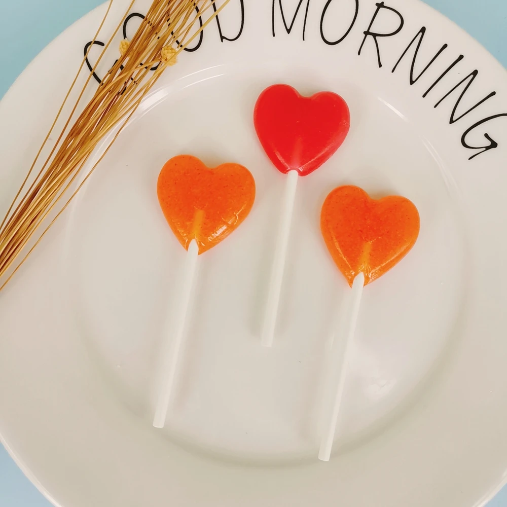 Heart-shaped lollipops cherry lollies heart-shaped pops