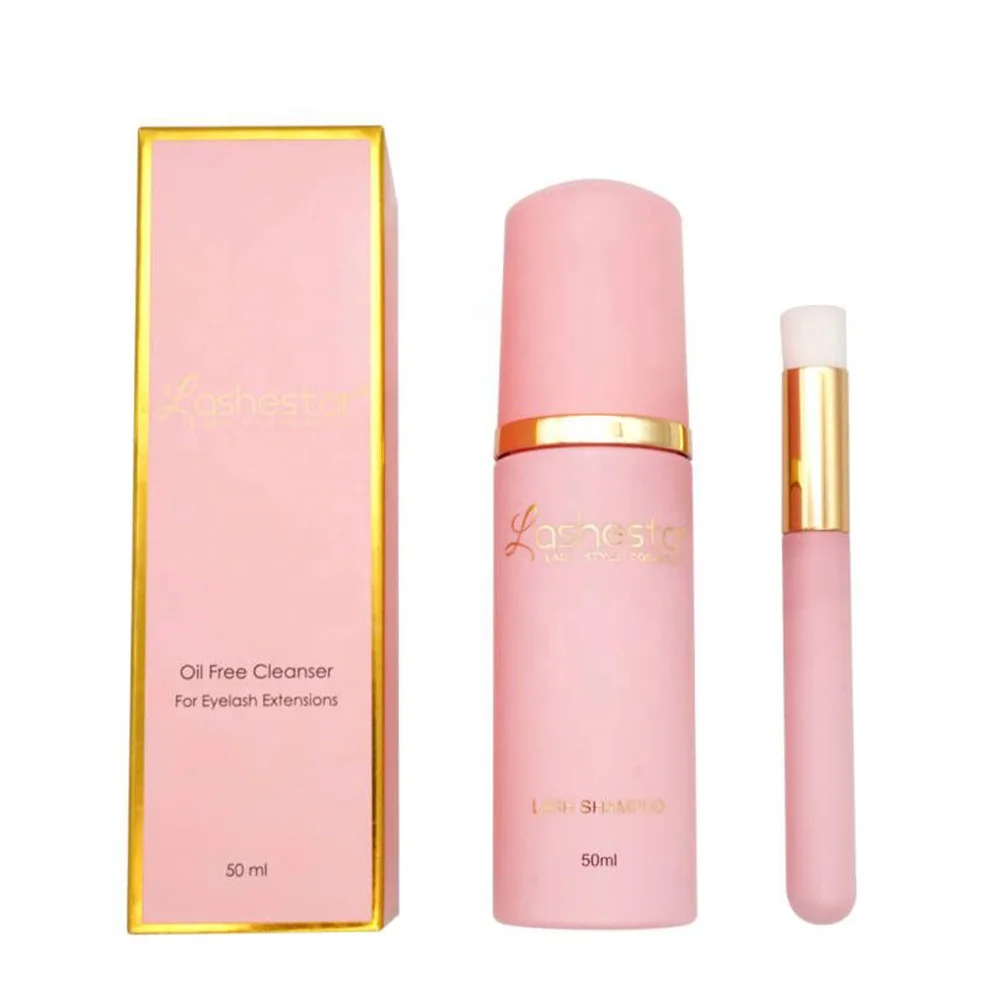 Wholesale Eyelash Extension eyelash foam cleanser Shampoo 50ml private label eyelash foam cleanser