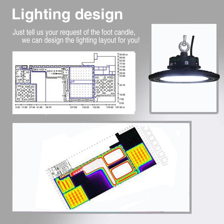OEM Garage Waterproof 60w 100w 150w 200w Industrial Square Warehouse Exhibition Lamps Aluminum Motion LED UFO Highbay Light