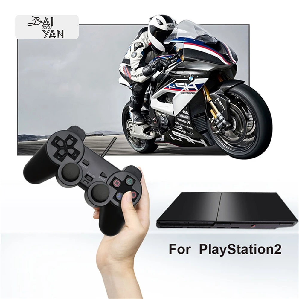 Горячая продает ps2 2 4 г проводной геймпад для джойстик конвертер USB игровая консоль mando тонкий двойной вибрации