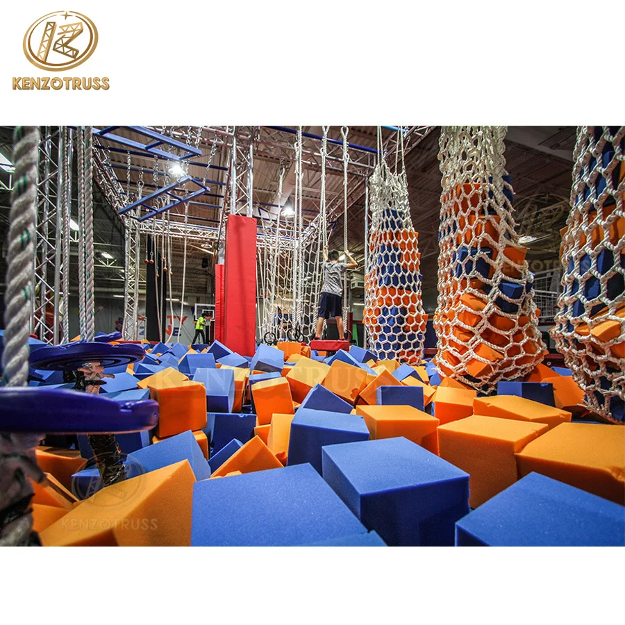 Indoor Gym Equipment Trampoline Park Ninja Warrior Course for Kids
