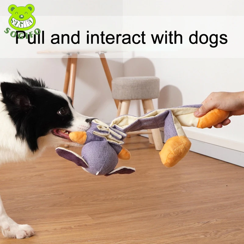 Wholesale Large Squeaky Resistance To Bite Dog Walking Plush Rope Training Toys For Dogs Pet Toys Soft Beer Canvas Manufacturer