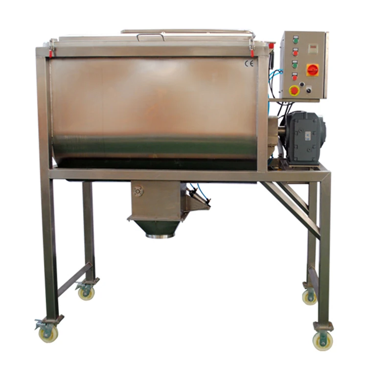 Mushroom compost mixer small spiral mixer horizontal ribbon mixer price