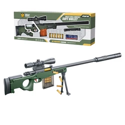 EVA safe shooting plastic toys manual ejection soft bullet toy gun bullet shell jumping soft bullet sniper gun
