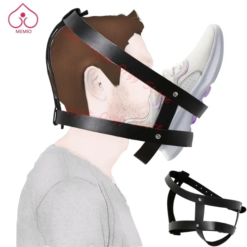 Fetish Leather Bondage BDSM Fixed Shoes Belt Auxiliary Belt Adjustable Fetish SM Perverted Conditioning Tools For Man