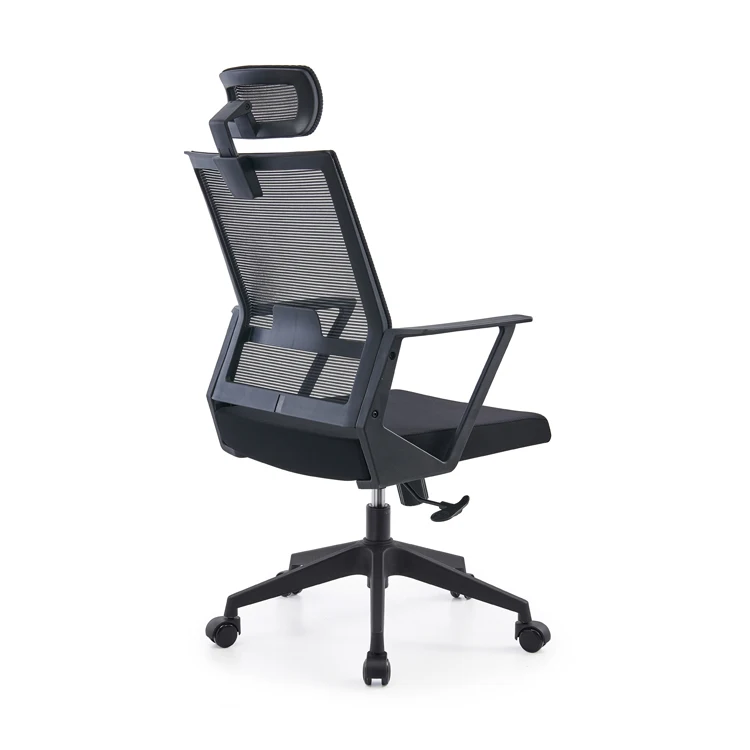 Простое и стильное черное офисное Сетчатое кресло, цена, увеличение вращающегося регулируемого пояса, сетчатый изогнутый подголовник, офисное Сетчатое кресло